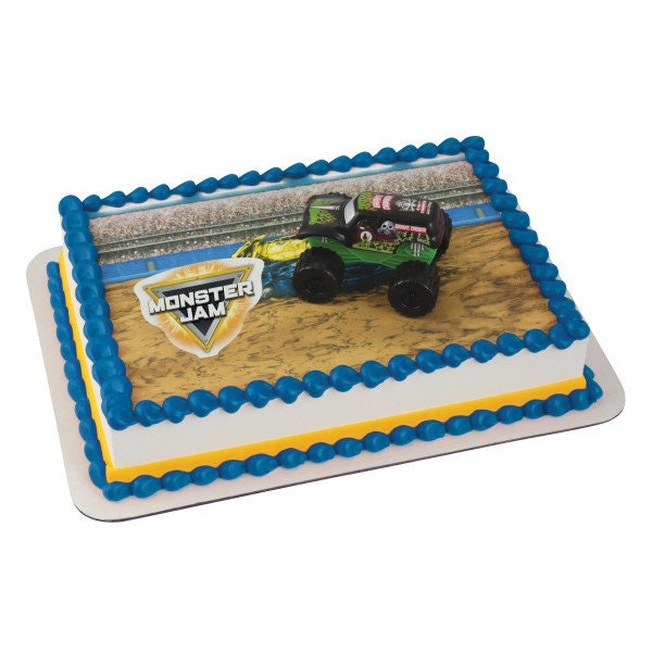 MONSTER JAM Cake Topper Grave Digger Full Throttle Fun Birthday Party Cake Decoration Decoset Craft Supply
