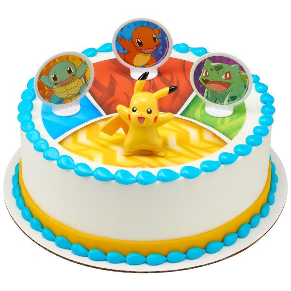POKEMON Cake Topper Light Up Pikachu Birthday Party Cake Decoration Decoset Craft Supply