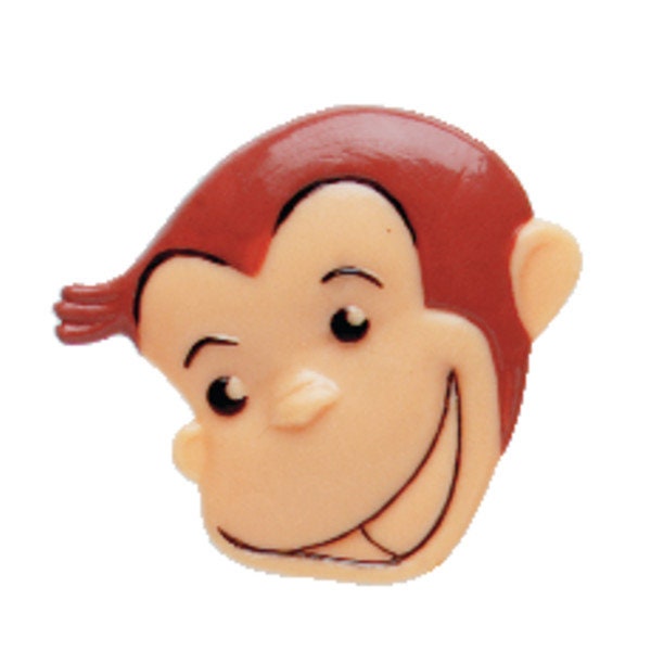 12 CURIOUS GEORGE Cupcake Rings Birthday Cake Toppers Party Decoration Picks Craft Supply