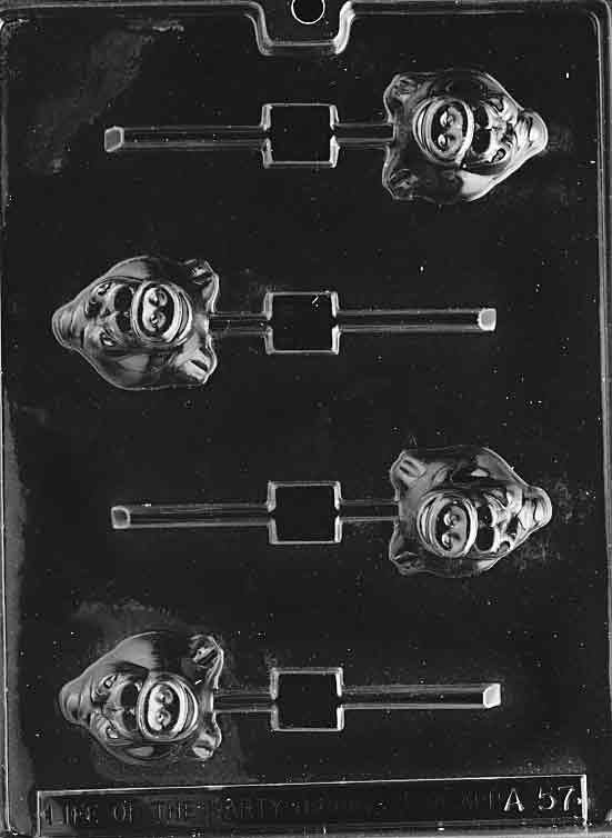 PIG HEAD LOLLY Animal Sucker Chocolate Candy Mold