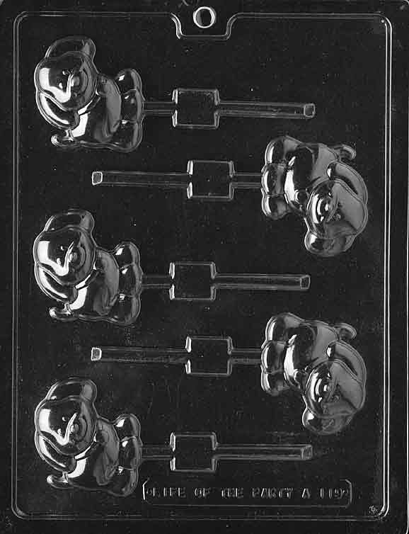 PUPPY DOG LOLLY Animal Sucker Chocolate Candy Mold