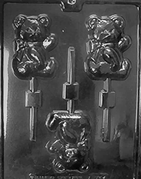 SWEET TEDDY BEAR Lolly Animal Sucker Chocolate Candy Mold Craft Supply