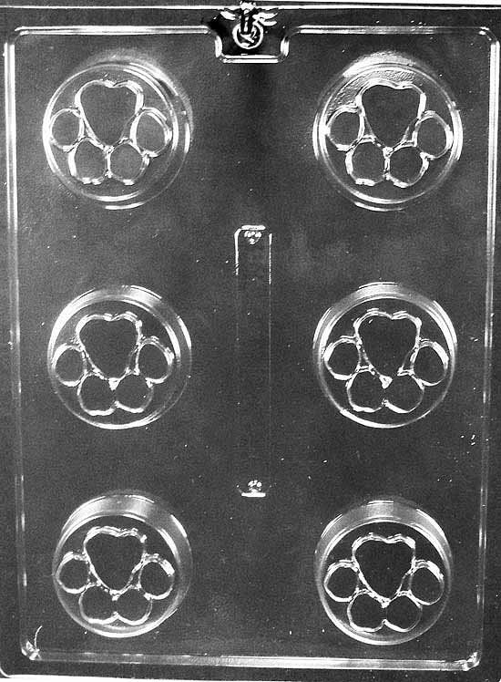 PAW PRINT COOKIE Chocolate Candy Mold
