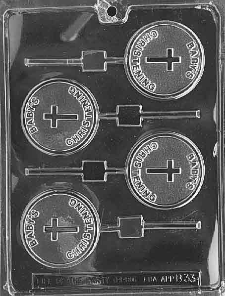 BABY'S CHRISTENING LOLLY Sucker Chocolate Candy Mold