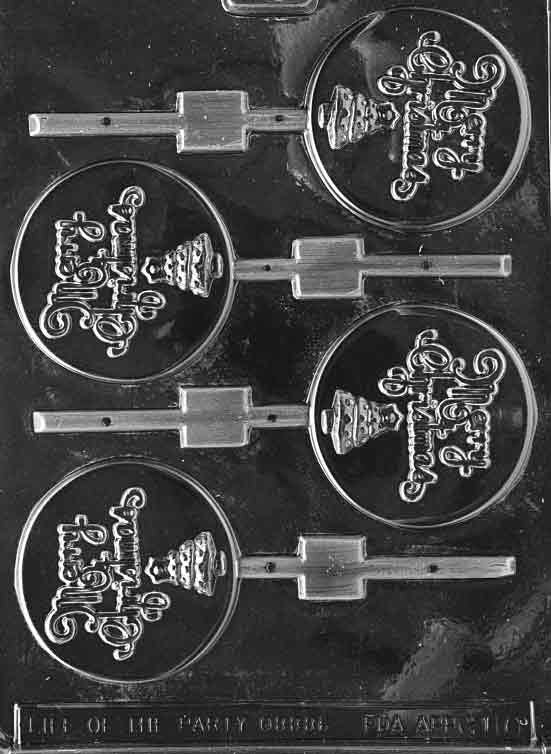 MERRY CHRISTMAS Lolly Christmas Sucker Chocolate Candy Mold Craft Supply