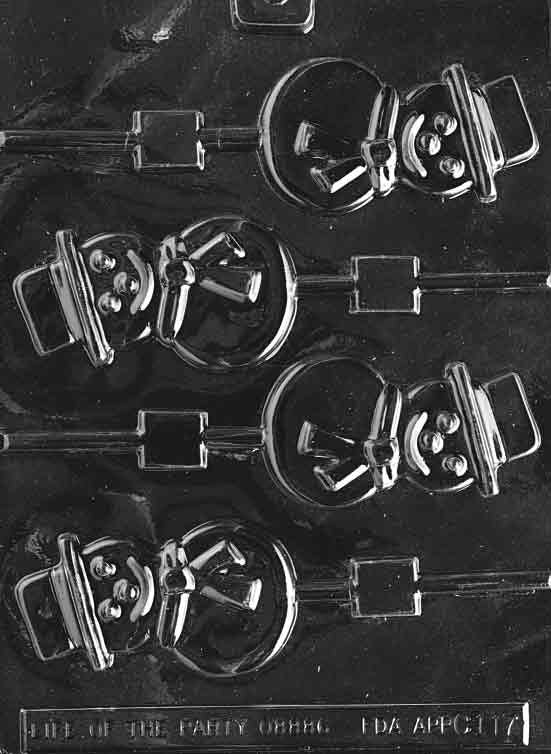 SMILING SNOWMAN Lolly Christmas Sucker Chocolate Candy Mold Craft Supply