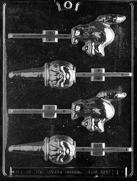 PUMPKINS AND CAT Lolly Halloween Sucker Chocolate Candy Mold