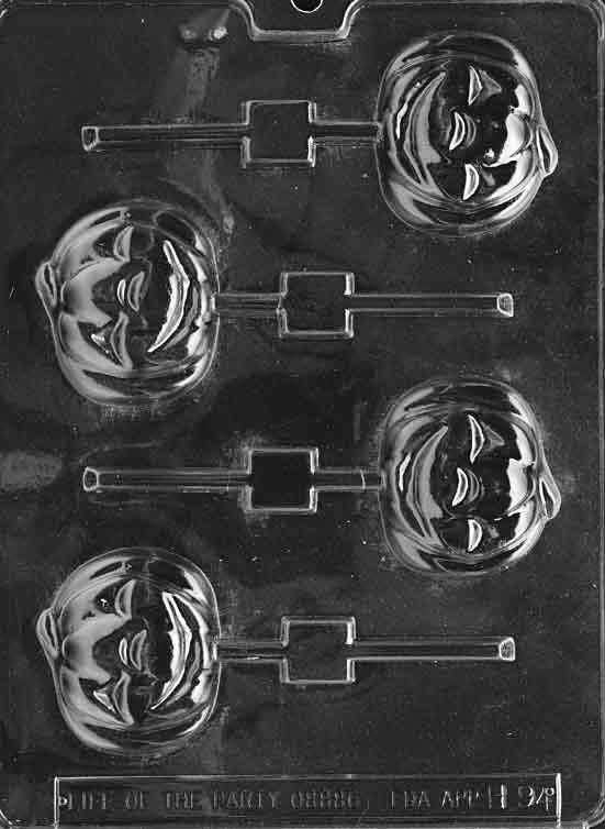 SMILING PUMPKIN LOLLY Halloween Sucker Chocolate Candy Mold