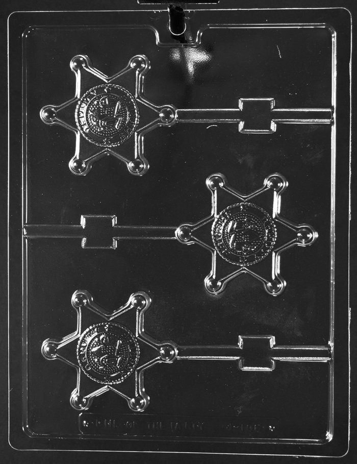 SHERIFF BADGE POP Sucker Chocolate Candy Mold