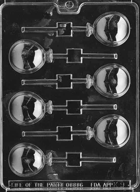 BALLOONS LOLLY Sucker Chocolate Candy Mold