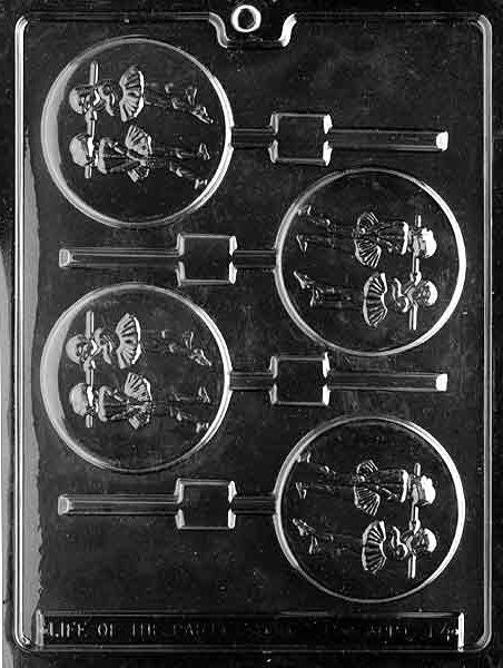 BALLERINA LOLLY Sucker Chocolate Candy Mold Craft Supply