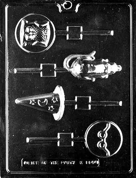 HARRY THE WIZARD Assorted Lolly Sucker Chocolate Candy Mold