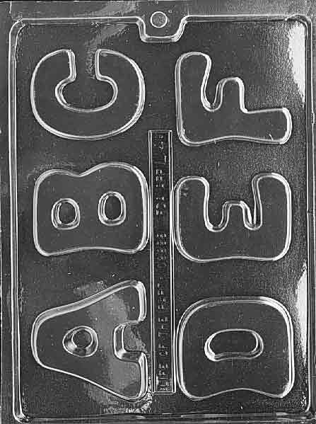 LETTERS - A, B, C, D, E, F Chocolate Candy Mold
