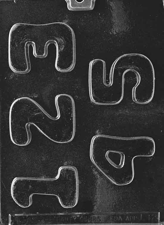 NUMBERS - 1, 2, 3, 4, 5 Chocolate Candy Mold