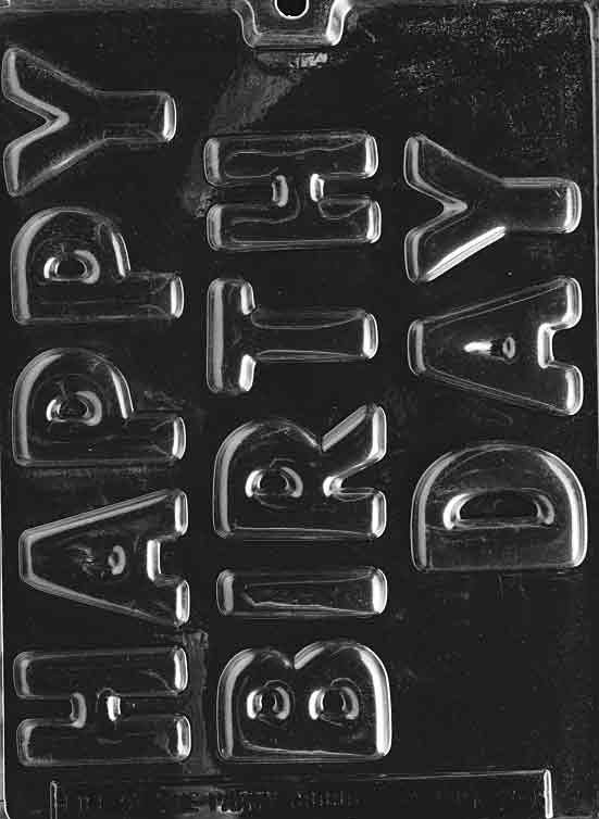 HAPPY BIRTHDAY LETTERS Chocolate Candy Mold