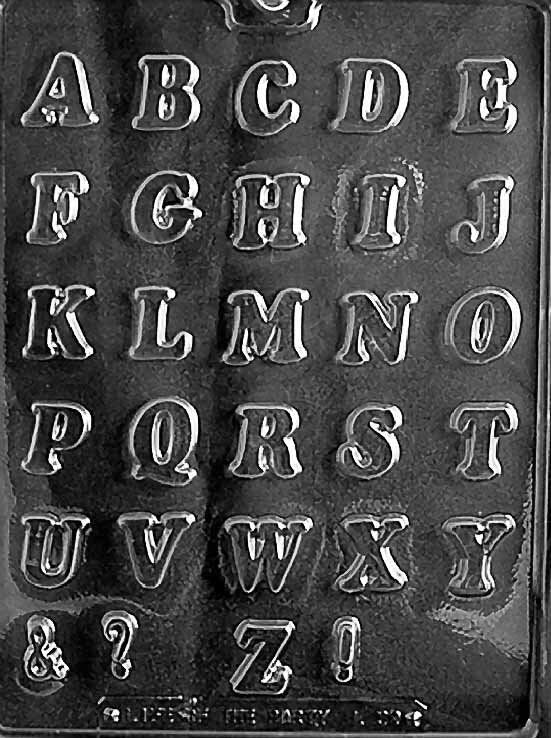 LETTERS A-Z SMALL Chocolate Candy Mold