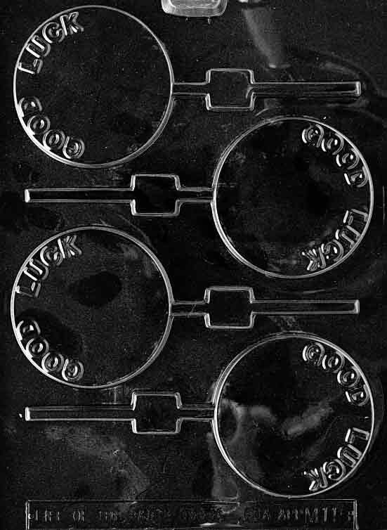 GOOD LUCK LOLLY Sucker Chocolate Candy Mold