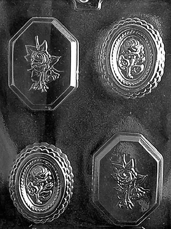 OVAL ROSE BAR Chocolate Candy Mold