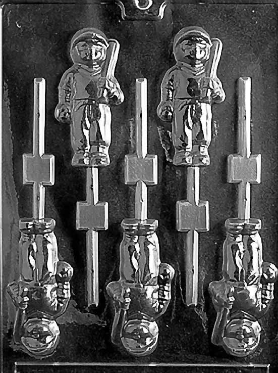 BASEBALL PLAYER LOLLY Sucker Chocolate Candy Mold