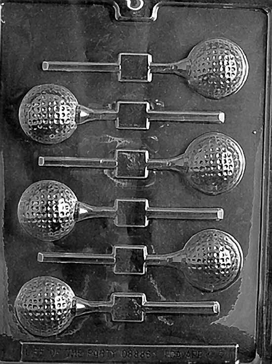 GOLF BALL LOLLY Sucker Chocolate Candy Mold