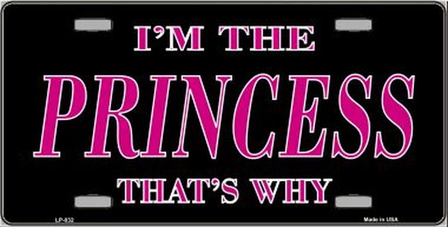 I'M THE PRINCESS That's Why Metal License Plate Craft Supply