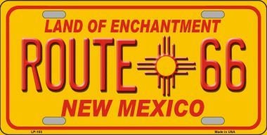 ROUTE 66 New Mexico Metal License Plate
