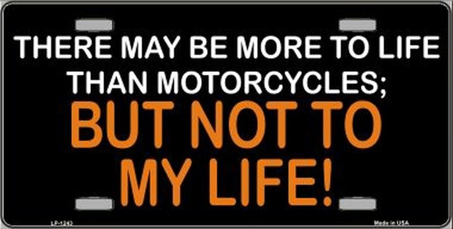 More TO LIFE Than MOTORCYCLES Funny Metal License Plate Craft Supply