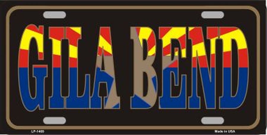 GILA BEND ARIZONA Metal License Plate Craft Supply