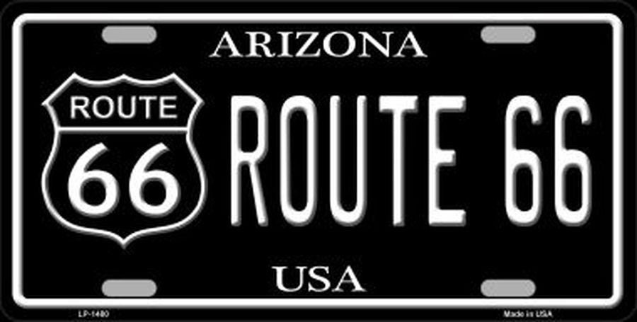 ROUTE 66 Arizona Metal License Plate