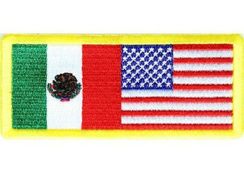 MEXICO & USA Flag Country Embroidered Patch