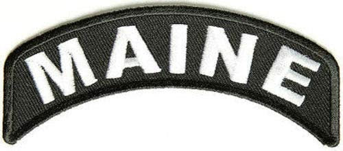 MAINE STATE Rocker Biker Motorcycle Embroidered Patch