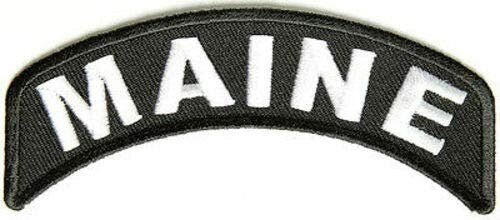 MAINE STATE Rocker Biker Motorcycle Embroidered Patch Craft Supply