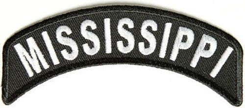 MISSISSIPPI STATE Rocker Biker Motorcycle Embroidered Patch