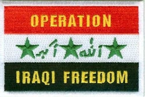 OPERATION IRAQI FREEDOM Military Vet Veteran Embroidered Patch
