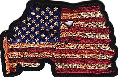 USA AMERICAN FLAG Vintage Look Military Embroidered Patch