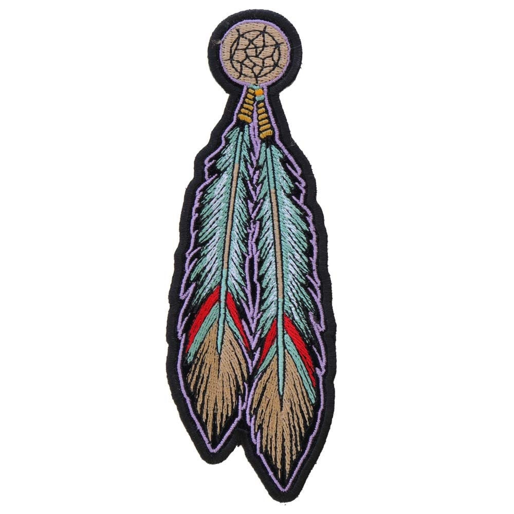 TRIBAL FEATHERS Indian Embroidered Patch