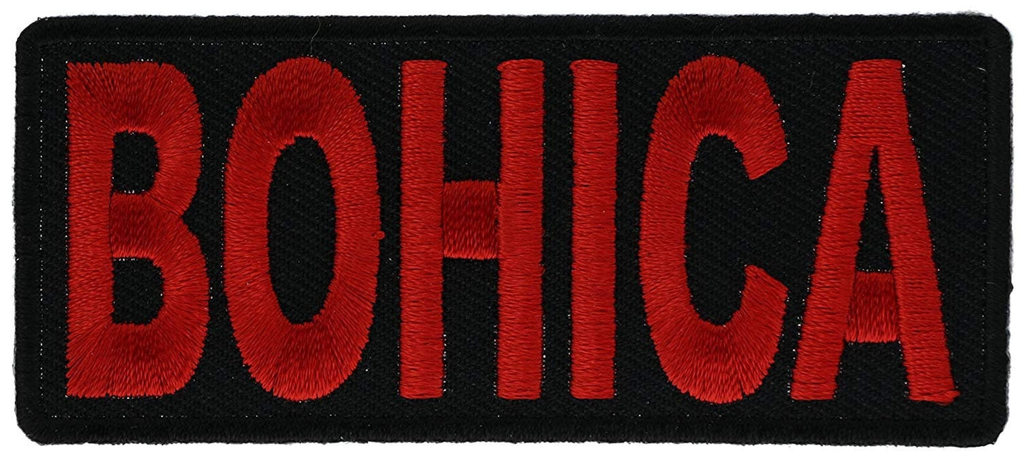 BOHICA Slang Phrase Biker Motorcycle Embroidered Patch