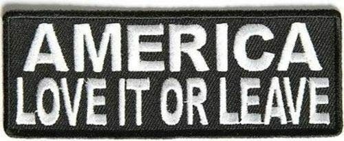 America Love It Or Leave Biker Motorcycle Embroidered Patch