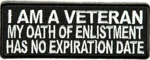I Am A Veteran My Oath Of Enlistment Biker Motorcycle Embroidered Patch Craft Supply