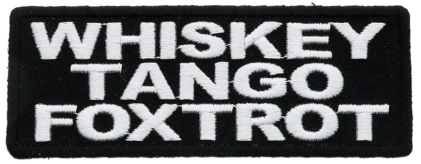 WHISKEY TANGO FOXTROT Wtf Funny Biker Motorcycle Embroidered Patch Craft Supply