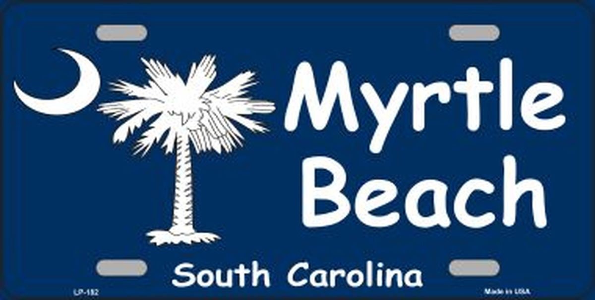 MYRTLE BEACH South Carolina Metal License Plate