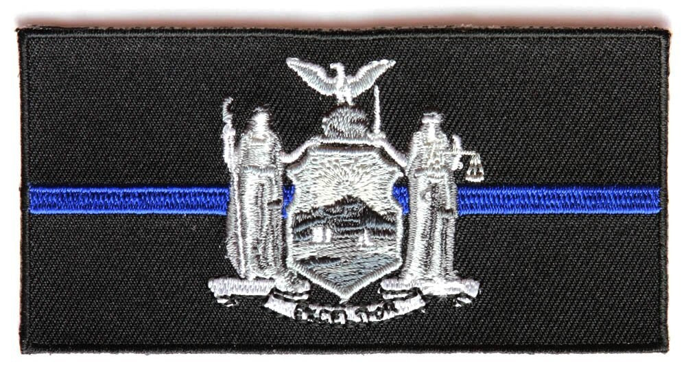 NEW YORK STATE Thin Blue Line Flag Police Law Enforcement Patch