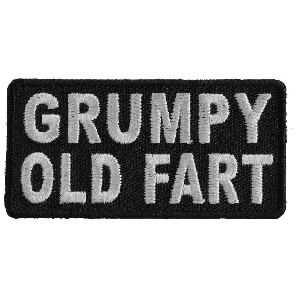 GRUMPY OLD FART Funny Biker Motorcycle Embroidered Patch