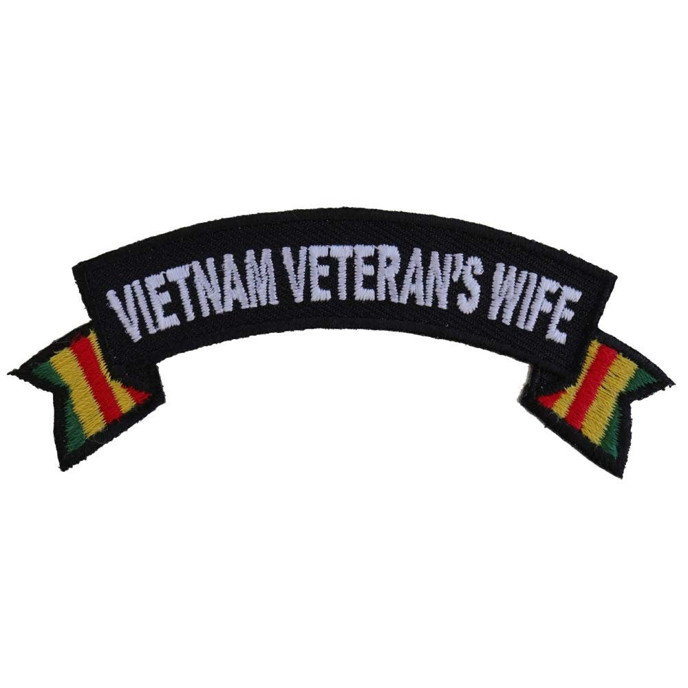 VIETNAM VETERANS WIFE Rocker Ribbon Military Biker Motorcycle Patch
