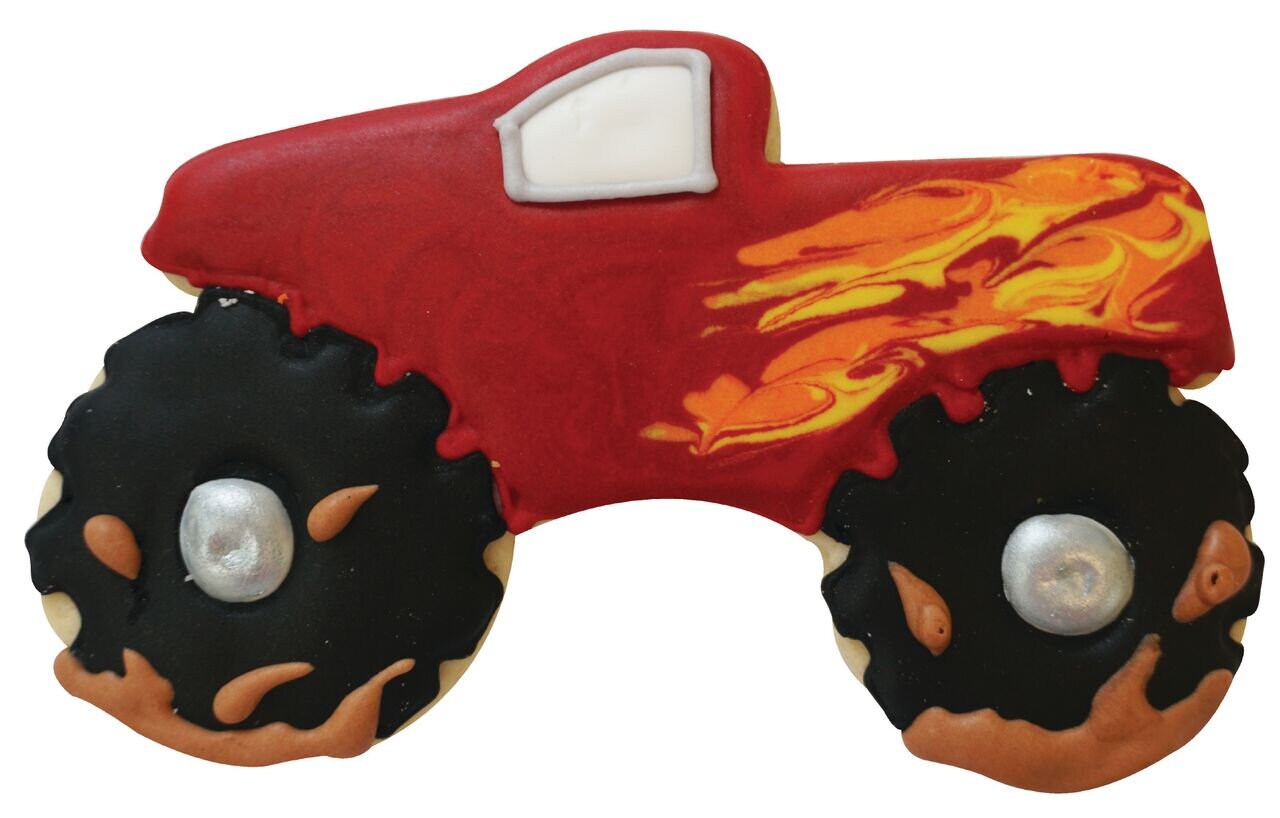 MONSTER TRUCK Cookie Cutter Metal 5 Inches - Stencil Fondant Big Foot
