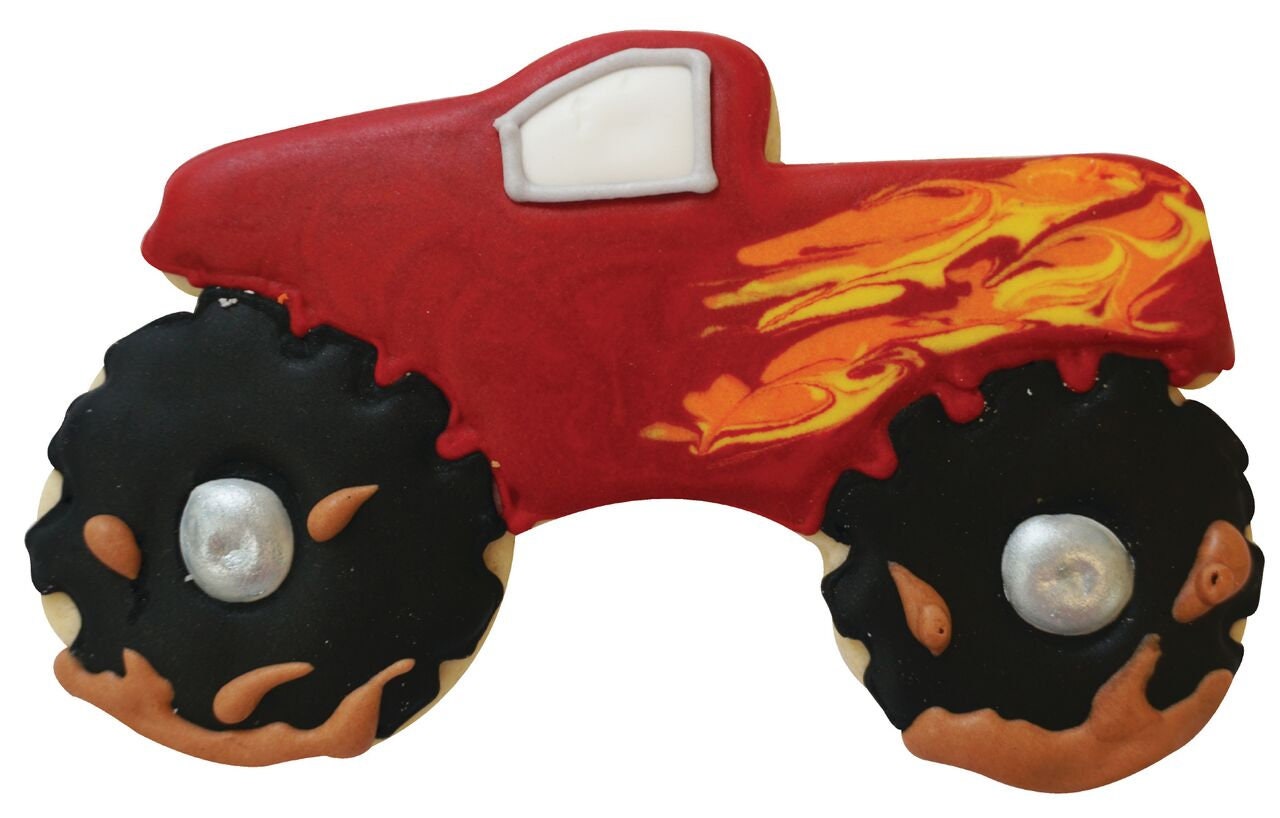 MONSTER TRUCK Cookie Cutter Metal 5 Inches - Stencil Fondant Big Foot Craft Supply