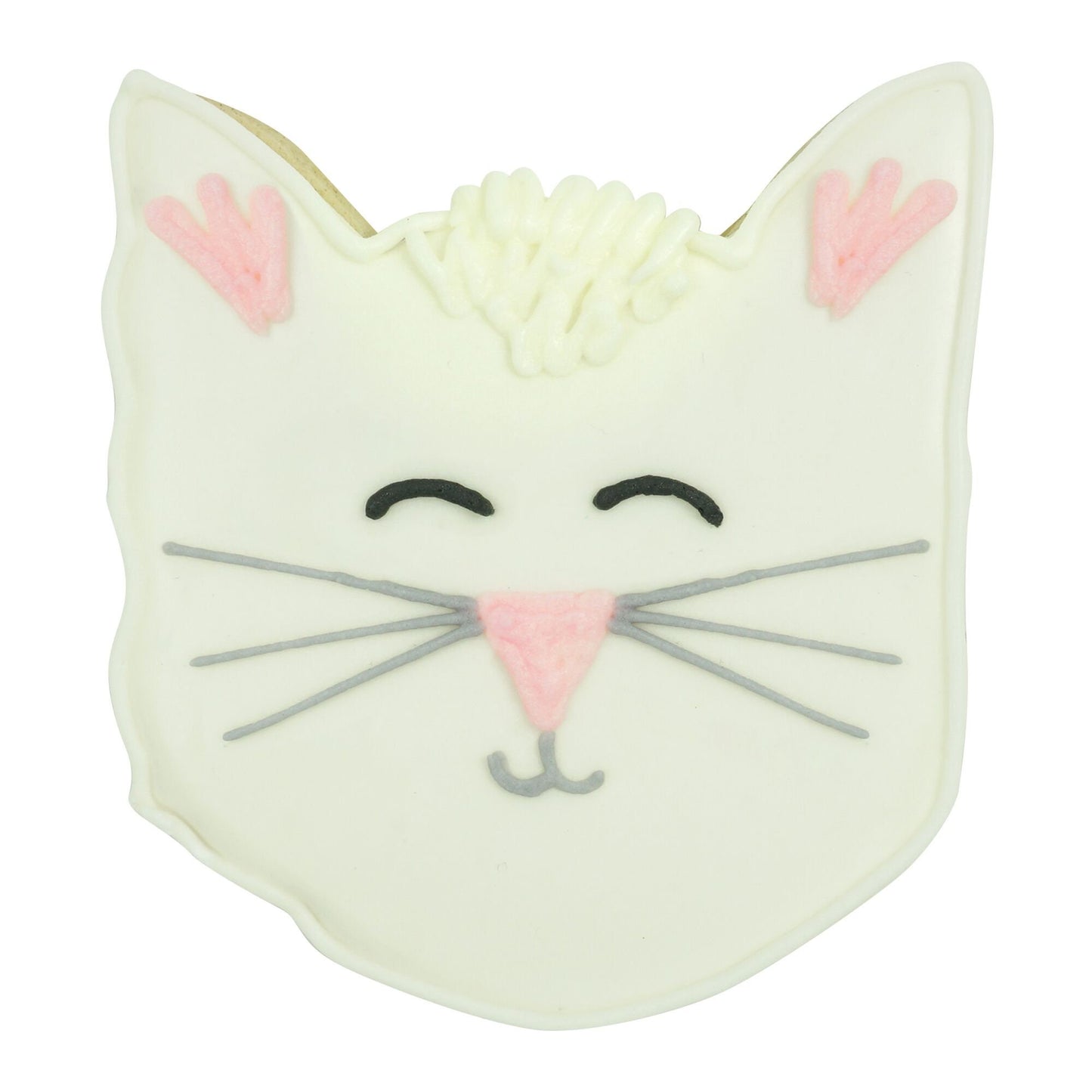 CAT FACE Cookie Cutter Metal 3.5 Inches - Stencil Fondant