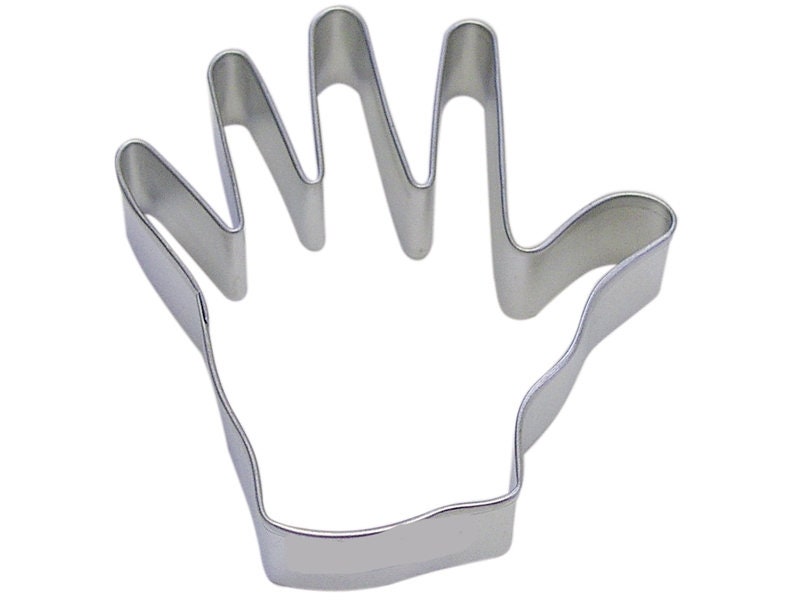 LEFT HAND Cookie Cutter Metal 4 Inches - Stencil Fondant