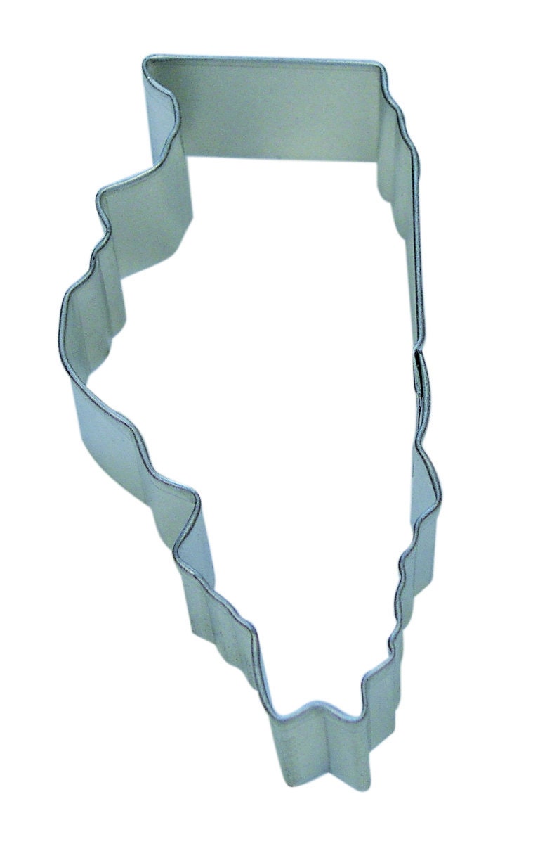 ILLINOIS Cookie Cutter State Metal 3.5 Inches - Stencil Fondant