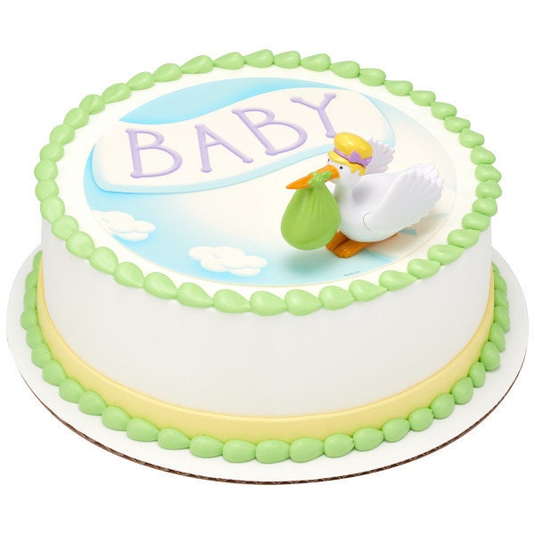 SPECIAL DELIVERY STORK Cake Topper Baby Shower Cake Decoration Decoset